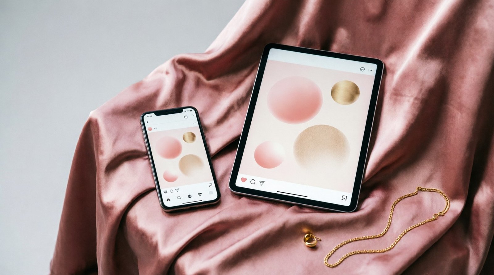 Monitor displaying blush editorial website